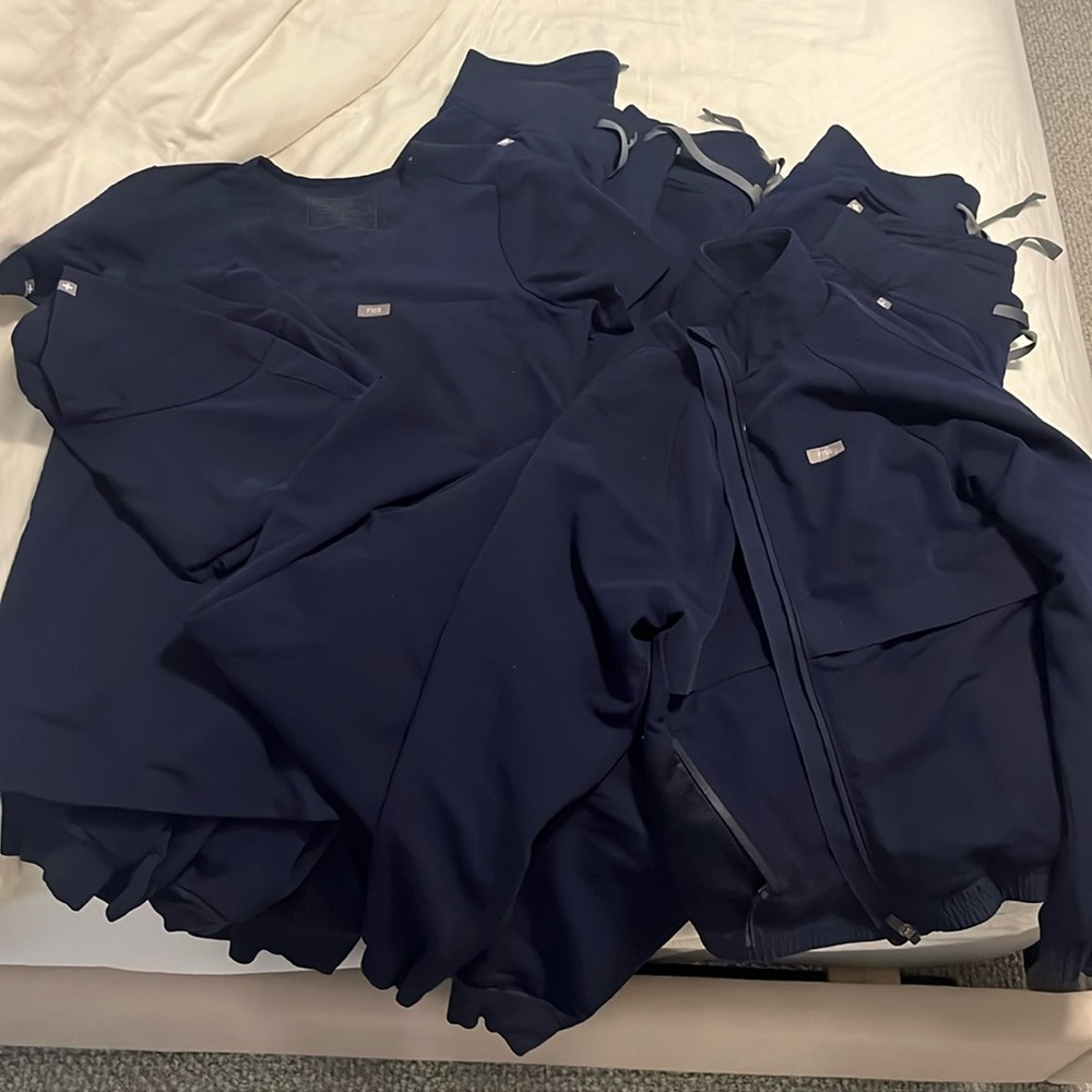Navy blue figs scrubs